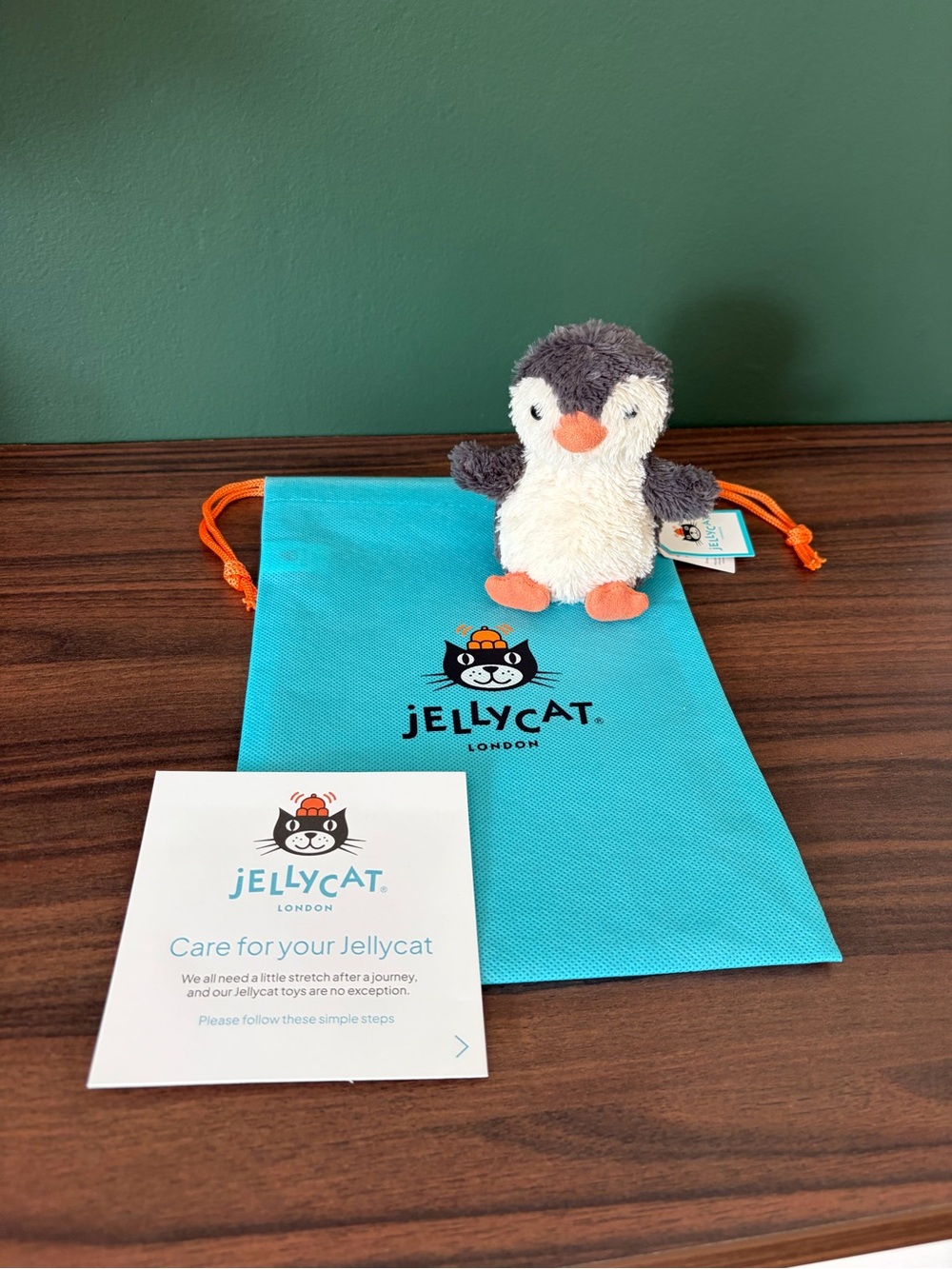Authentic Jellycat Small Peanut Penguin with dust bag - BNWT